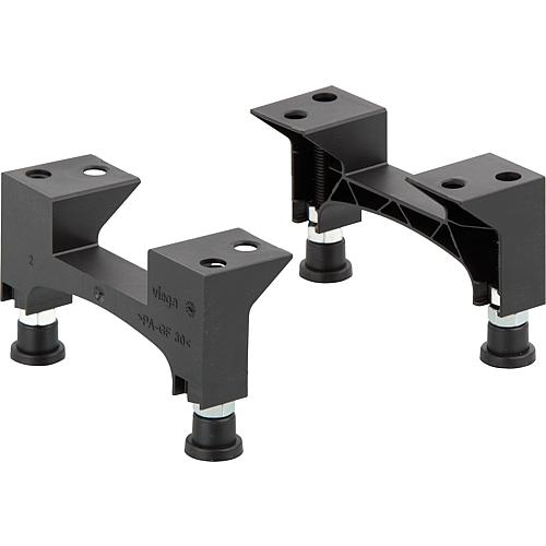 Adjustable foot set Viega Advantix for shower channel, model 4982.91, Height 70-95mm