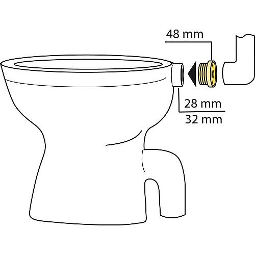 Gummi-Spülrohrverbinder Anwendung 1