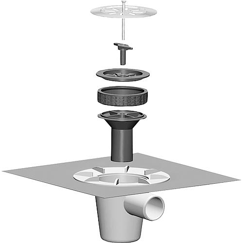 ABS Bodenablauf Universal mit Dünnbettabdichtung Standard 2