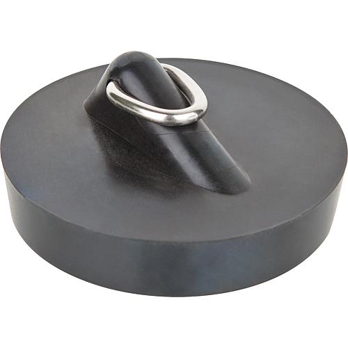 Magnetic valve plug with triangle bracket, upper Ø 43.5 mm, for steel bathtubs, black