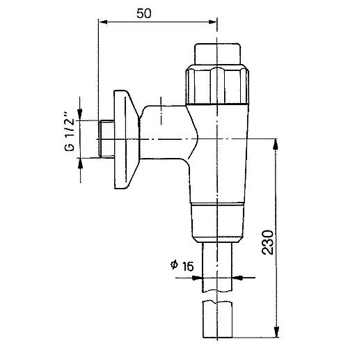 Pièces de rechange pour robinet temporisé d´urinoir type 670 Standard 1