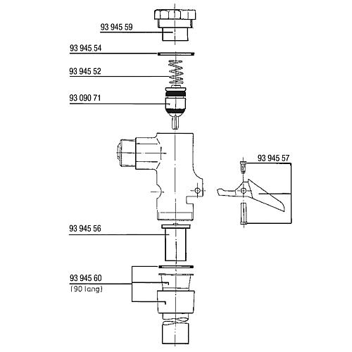 Pièces de rechange pour robinet temporisé WC type 845 Standard 2