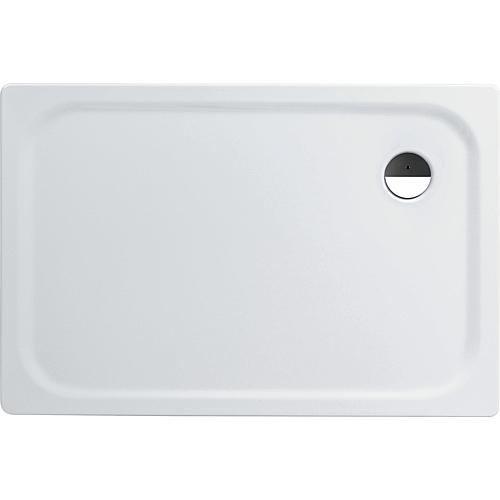 Edura rectangular shower tray 1200x40x800 mm enamelled steel, white
