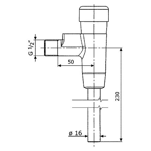 Pièces de rechange pour robinet temporisé d´urinoir type 677 Standard 1