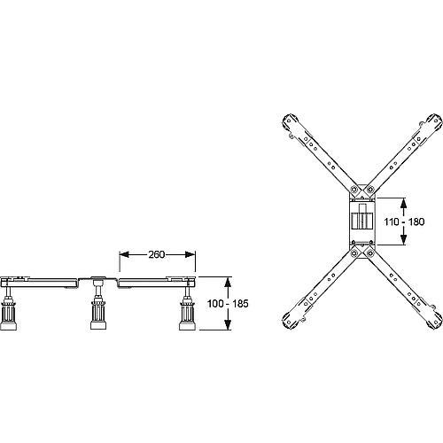 Brausewannenfuß BW-5 Maxi Standard 2