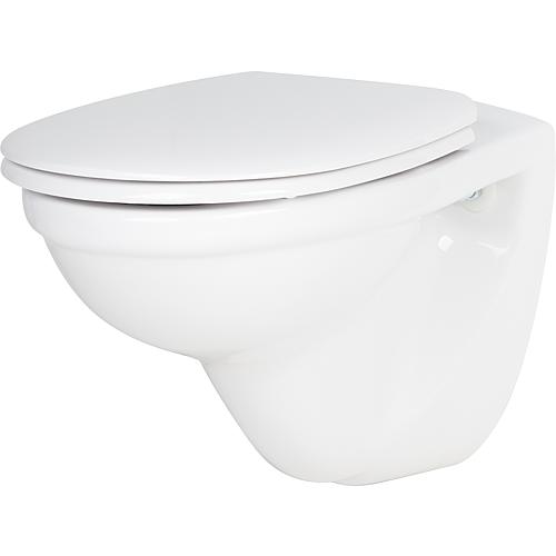 Wall-mounted flushdown toilet, D-Code basic Anwendung 1