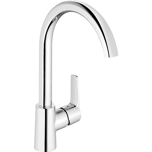 Heinrichschulte Alpha 300 ND sink unit mixer, swivel spout, projection 200 mm, chrome