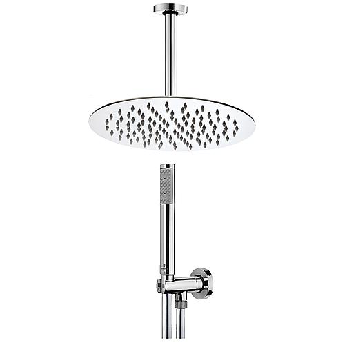 Edvin shower set with overhead and handheld shower, round Standard 2