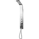 Wall-mounted shower panel Esila, with mixer, brushed stainless steel