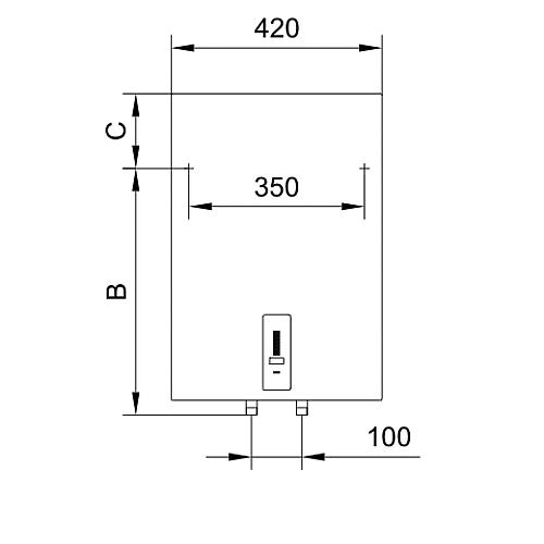 Elektrischer Warmwasserspeicher OTG Slim SM, 30 - 100 Liter - EVENES