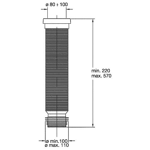 Toilet connection piece universal 100/110 mm Standard 2