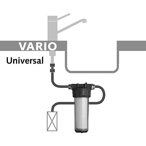 Trinkwasserfilter VARIO-HP VARIO Comfort mit IFP Puro Filterpatrone und Wasserhahnsatz WS8, Untertisch Anwendung 1