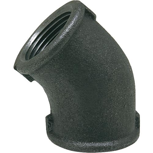 Malleable cast iron fitting, black 
Bracket 45°, short (IT x IT)