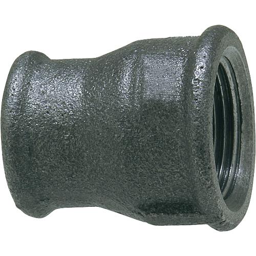 Malleable cast iron fitting, black, reduction sleeve (IT x IT) Standard 1