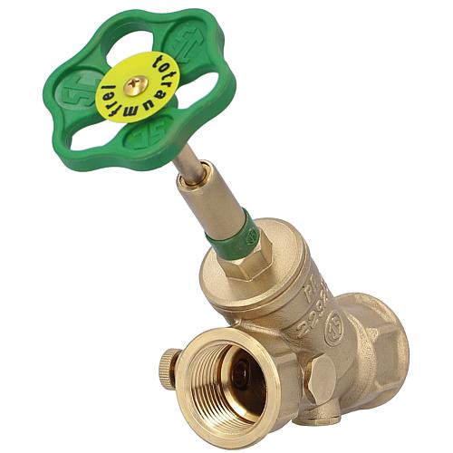 Combined free-flow valve with backflow preventer with drain DN 8 (1/4“)