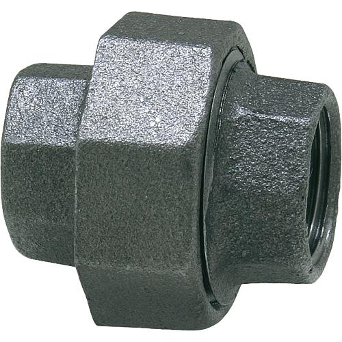 Malleable cast iron fitting, black screw connection (IT x IT) Standard 1