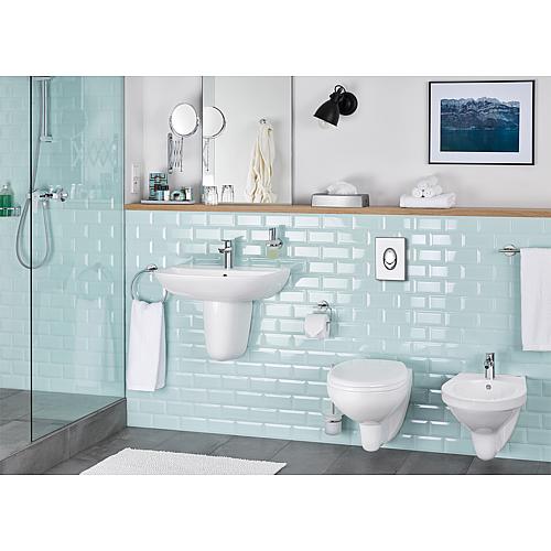 Bau Keramik wall-mounted, washdown toilet, rimless