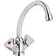 Mitigeur lavabo 2 poignées Etou basse pression saillie 134 mm chrome