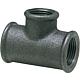 Malleable cast iron fitting, black T-piece 90° reduced (IT)