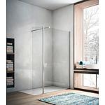 Paroi de douche Walk-In Eloa, 1 porte pivotante, 1 paroi latérale avec 1 barre de stabilisation