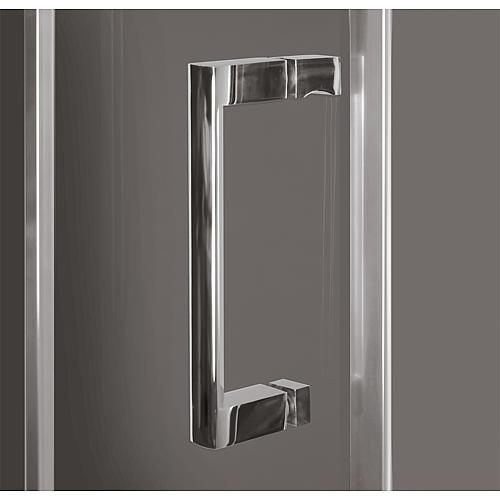 Corner shower cubicle Eloa 2.0, 2 sliding doors and 2 glass fixtures Anwendung 1