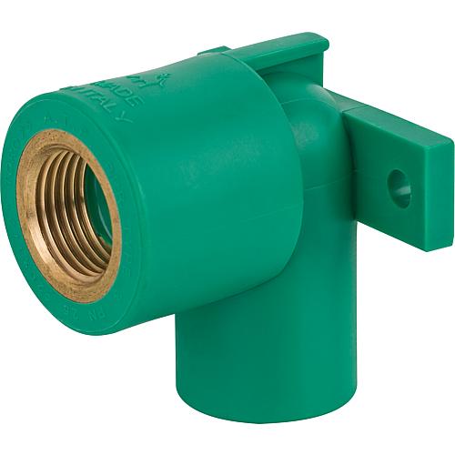 PPR pipe Wall connection elbow 90¦ PN25 20 mm x 1/2