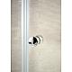 Cabine de douche d´angle Alpha 2, 2 portes coulissantes et 2 éléments fixes en verre