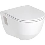 Combi pack, wall-mounted washdown toilet Laufen PRO, rimless, with open fixing niches, + soft close toilet seat, removable