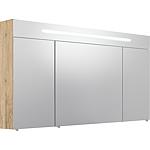 Spiegelschrank m. bel. Blende 3 Türen Asteiche 1200x740x160 mm