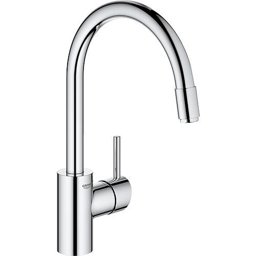 One-hand sink mixer Concetto, with extendable outlet, lateral operation Standard 1