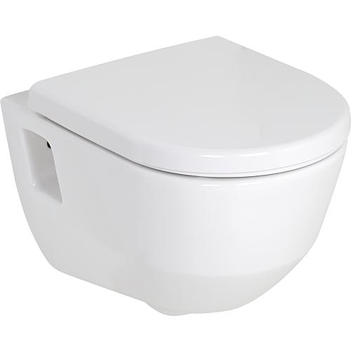 WC suspendu à rinçage en profondeur Pro, sans rebord Standard 1