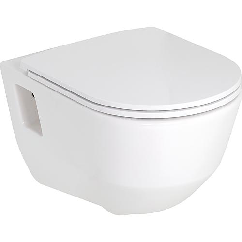 Combi-Pack Laufen PRO Wandtiefspül-WC spülrandlos, mit offenen Befestigungsnischen + WC-Sitz softclose, abnehmbar