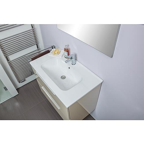 Kit de meubles de salle de bains BALI taupe haute brillance 2 tiroirs largeur 810 mm