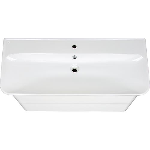Washbasin base cabinet SURI2 with ceramic washbasin, width 1200 mm
 Anwendung 2