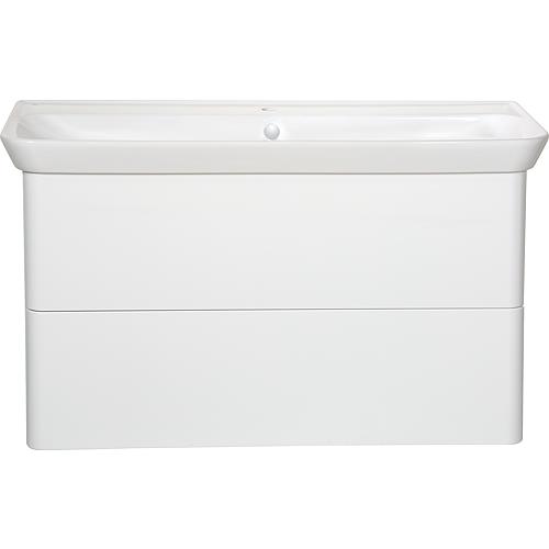 Washbasin base cabinet SURI2 with ceramic washbasin, width 1200 mm
 Anwendung 3