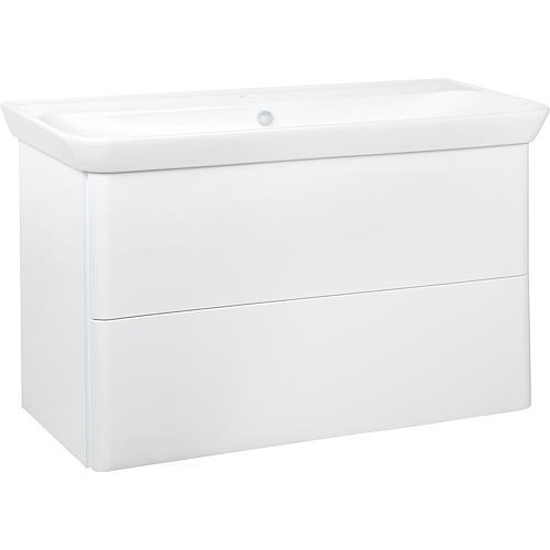 Washbasin base cabinet SURI2 with ceramic washbasin, width 1200 mm
 Standard 1