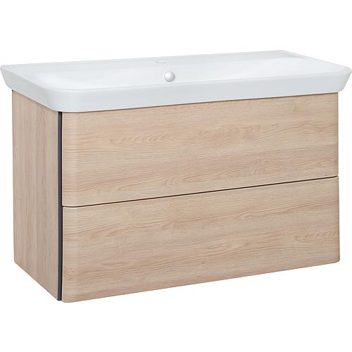 Washbasin base cabinet SURI2 with ceramic washbasin, width 1200 mm
 Standard 2