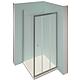 Alpha 2 corner shower cubicle, 1 sliding doors 3-piece and side wall