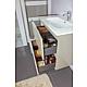 Bathroom furniture set Bali, high-gloss taupe, 2 drawers, width 810 mm