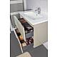 Bathroom furniture set Bali, high-gloss taupe, 2 drawers, width 810 mm