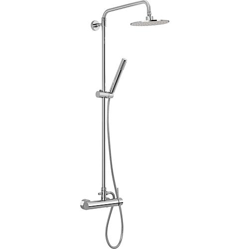 Colonne de douche Nestos douchette baton, tête de douche Ø 190 mm et thermostat chrome