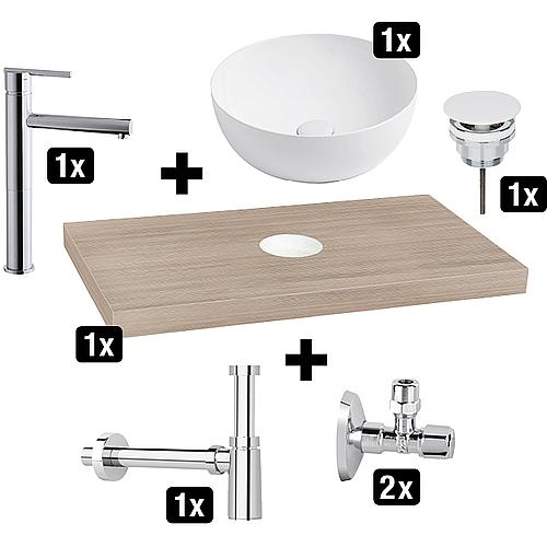 Blata bathroom counter top promotional pack, Canapa larch Standard 1