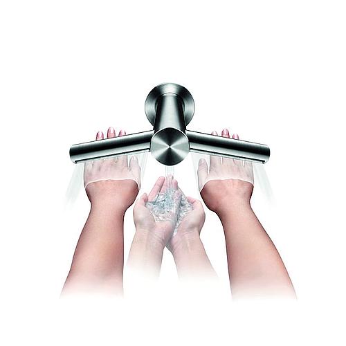 Dyson Airblade™ Wash+Dry Händetrockner WD 06 – Wandmontage Anwendung 1