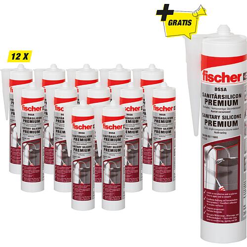 Fischer-Aktions-Set best. aus 12 x 93 008 97+ Gratis 1x 93 008 97 Sanitärsilikon