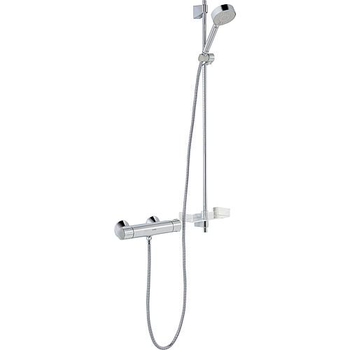 Renovierungsset Hansa Hansamicra Brausestange 920 mm Handbrause Ø 95 mm + Thermostat chrom