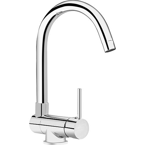 Sink mixer Salsa, for installation in front of a window, projection 182 mm, chrome-plated