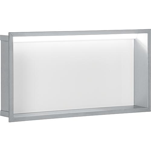 Stainless steel wall installation niche, open 600, LED lighting Standard 2