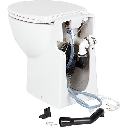 Keramik Stand-WC mit integrierter Hebeanlage und Spülautomatik Gestolette 1010 Anwendung 4