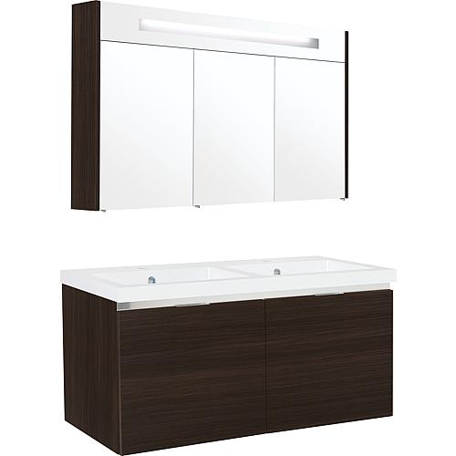 Bathroom furniture set EPIC, series MBH, beaver oak, 2 drawers, width 1210 mm