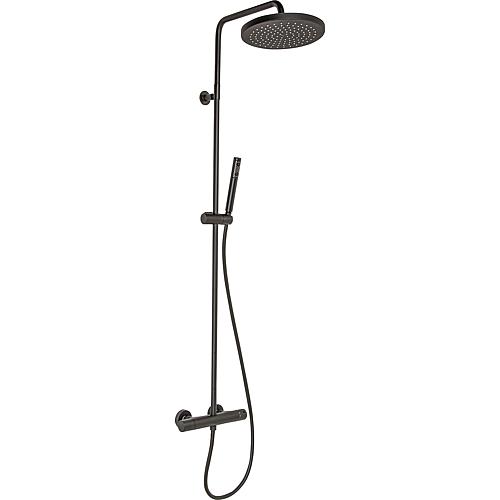 Muun Nero shower system round with thermostat Standard 1